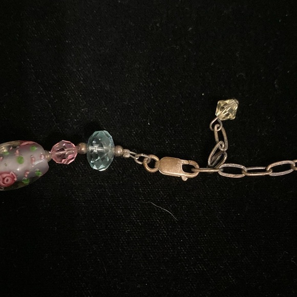 Vintage 925 Glass bead necklace and bracelet set - Picture 4 of 10